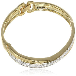 Estele Gold Plated Single Line Cuff Bracelet for women