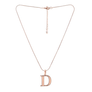 Estele - Charm D Rosegold plated Pendant