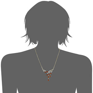 Estele - NOOR Ruby 24 KT Gold plated Necklace Set