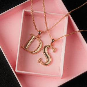 Estele Rose Gold Plated Splendid "S" Charm Pendant for Women