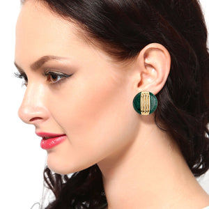 Green Enamel Earrings Combo